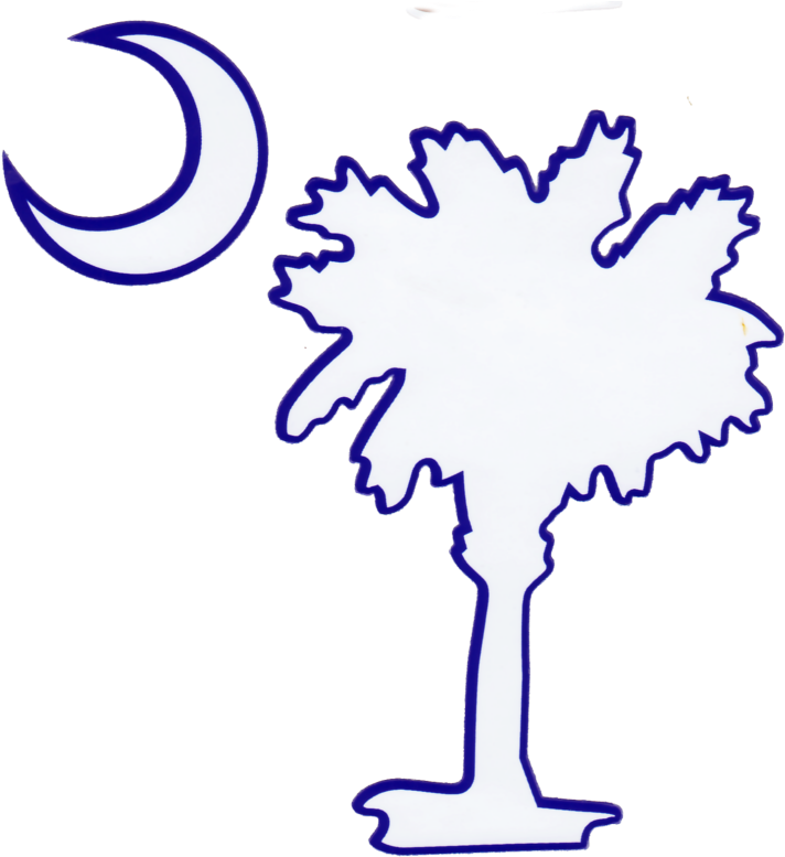 South Carolina Palmetto And Moon Custom Die Cut Decal - Palmetto Moon (768x813)