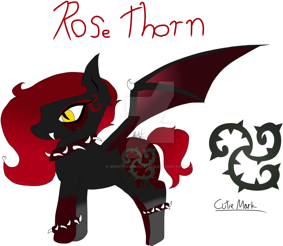 - - Mlp Oc - - Rose Thorn - - By Nightfoxgangsters - Cartoon (1024x925)