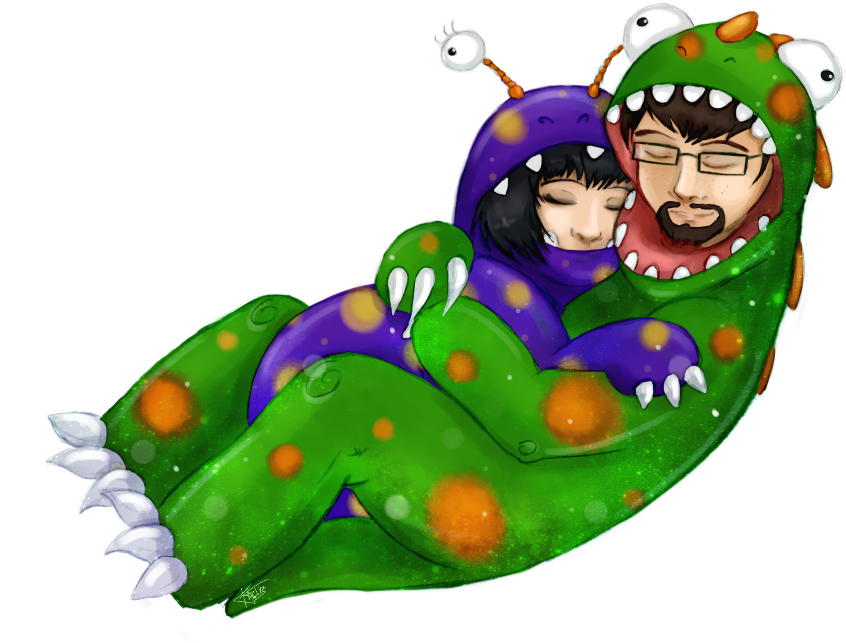 Sleeping Monsters By Katrinroz On Deviantart - Cartoon (900x670)