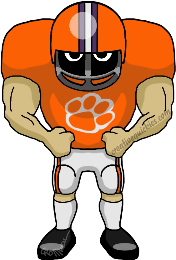 Clemson South Carolina Tigers - Dallas Cowboy Football Player Clipart (752x940)