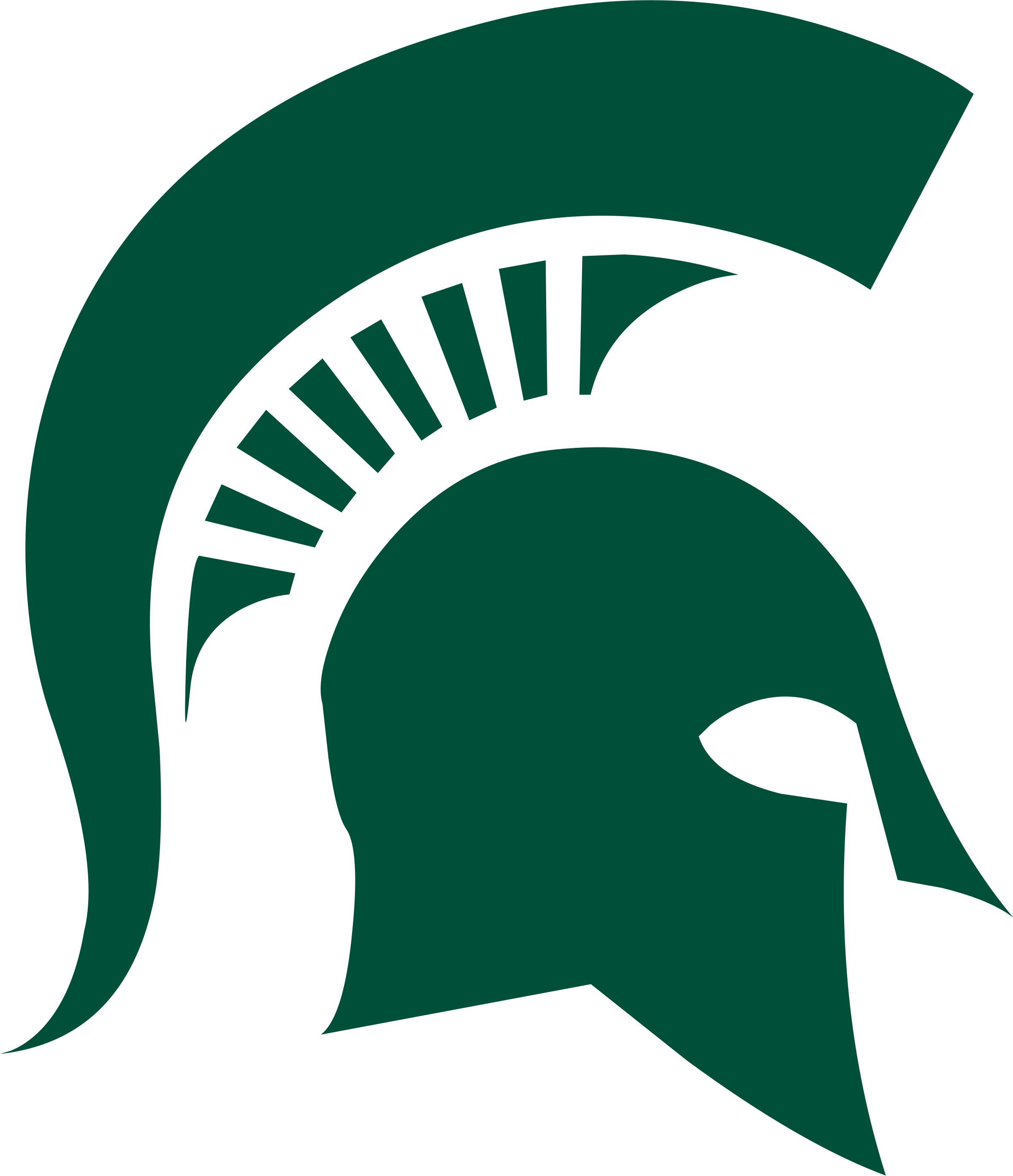 Michigan State University Logo Png Transparent Svg - Michigan State Spartans Logo (4308x5000)
