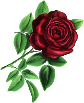 8 Sentence Connectors - Giclee Painting: Grobon's Lamotte Sanguin Rose, Crimson (576x411)