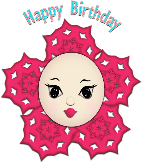 This Is A Flower Face I Created This Morning - Cartoon (541x572)