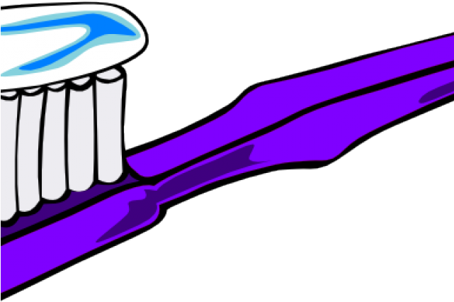 Purple Clipart Toothbrush - Szczoteczka I Pasta Dla Dzieci (640x480)