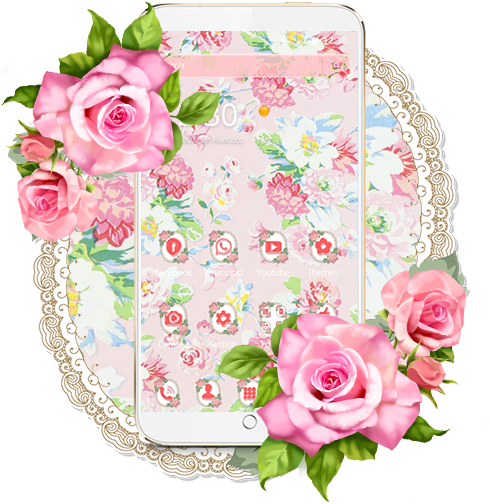 Pink Rose Blossom Theme Wallpaper - Jewelry Series Animal Series Flower Series Totem Series (512x512)