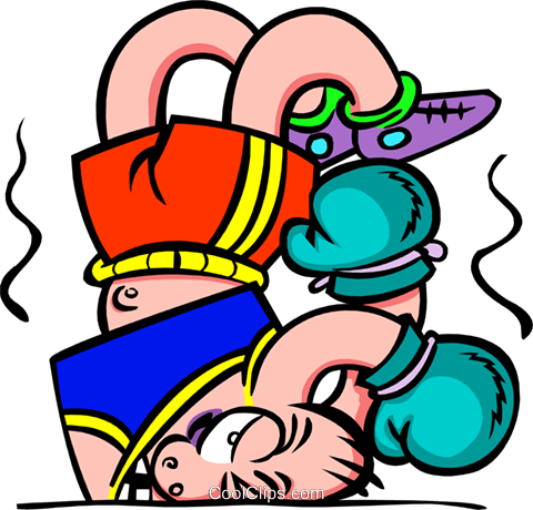 Punched Out Boxer - Knocked Out Cartoon (480x460)