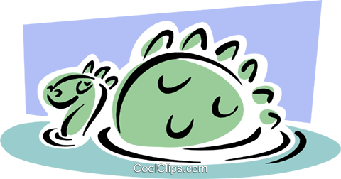 Sea Monster Royalty Free Vector Clip Art Illustration - Seeungeheuer Clipart (480x252)