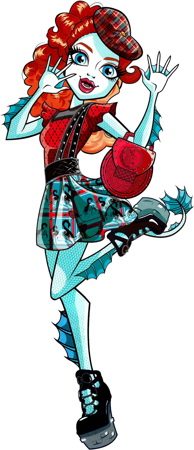 Monster Exchange Program - Loch Ness Monster Girl Drawing (858x1920)