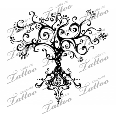 Whimsical Tree Of Life - Tattoo (400x400)