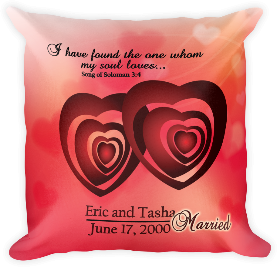 Heart To Heart- Wedding Gift Pillow - Throw Pillow (1000x1000)