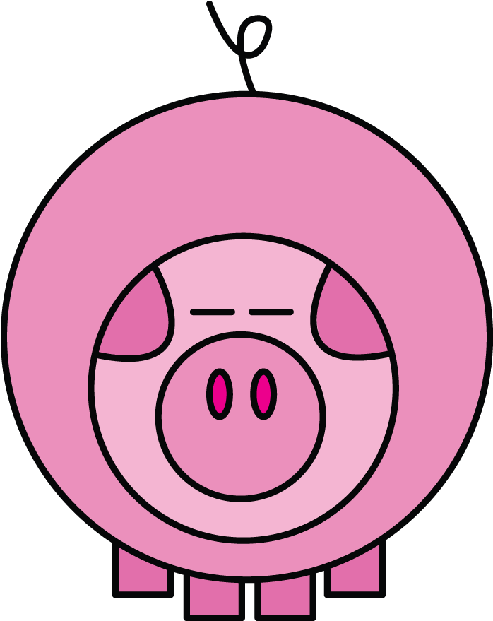 Round Funny Pig, That Will Make Your Kids Want To Draw - Pig Drawing For Kids (720x1280)