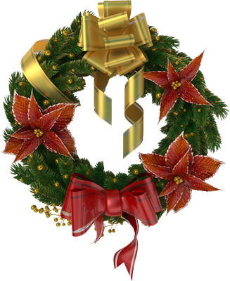 Christmas Wreath Psd - Wreath (327x400)