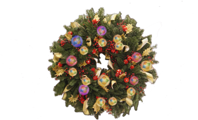 Wreath Psd - Appliance Art Holiday Wreath Dishwasher Cover (magnet) (400x300)