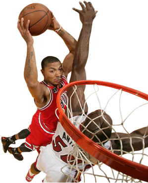 Elegant Lebron James Dunk Heat Wallpaper Psd Detail - Derrick Rose Dunk On Lebron James (400x400)