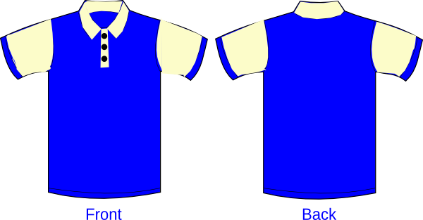 Original Png Clip Art File Polo Shirt Sleeves Svg Images - Plain Polo Blue T Shirt (600x313)
