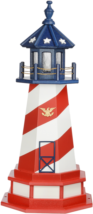 3' Patriotic Yard Lighthouse - Cape Hatteras Lighthouse (382x768)