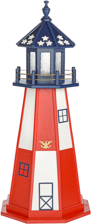 4' Patriotic Lighthouse Cape Henry Style - Cape Henry Lighthouse (347x768)
