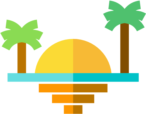 Beach Sunset Free Icon - Beach Sunset Free Icon (512x512)