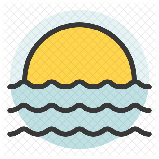 Sunset Icon - Sea (512x512)