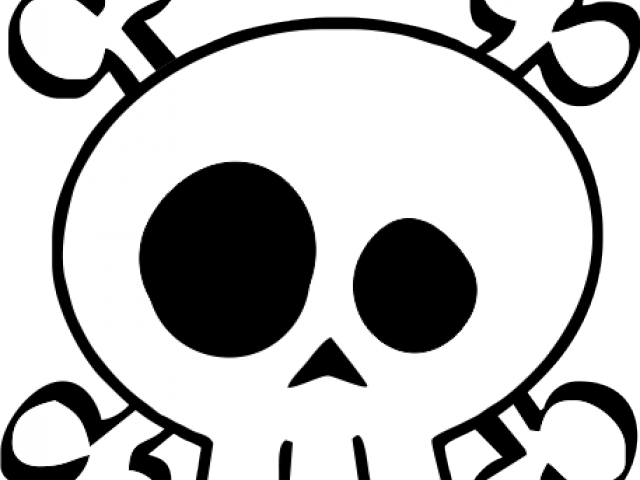 Skeleton Head Clipart Kid Friendly - Skull With Pink Bow (640x480)