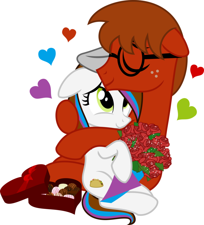 Hug Hearts By Nstone53 - Cartoon (851x939)