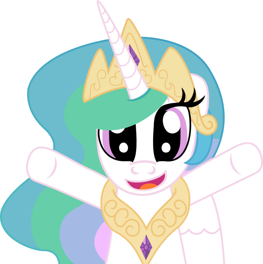 Princess Celestia Hug By Nupiethehero - Cartoon (892x895)