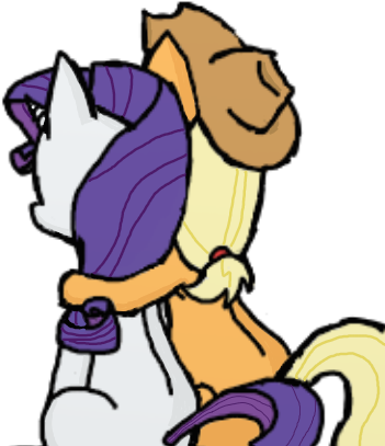 Rarijack Hug By Gambler83 - Cartoon (512x432)