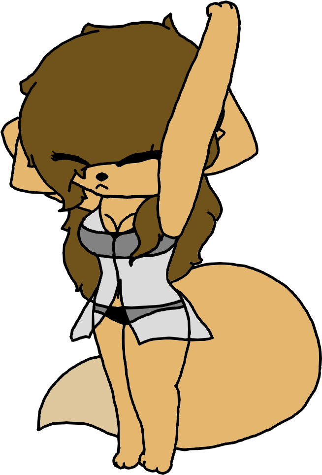 Morning Stretches By Lunafoxi - Cartoon (690x1080)