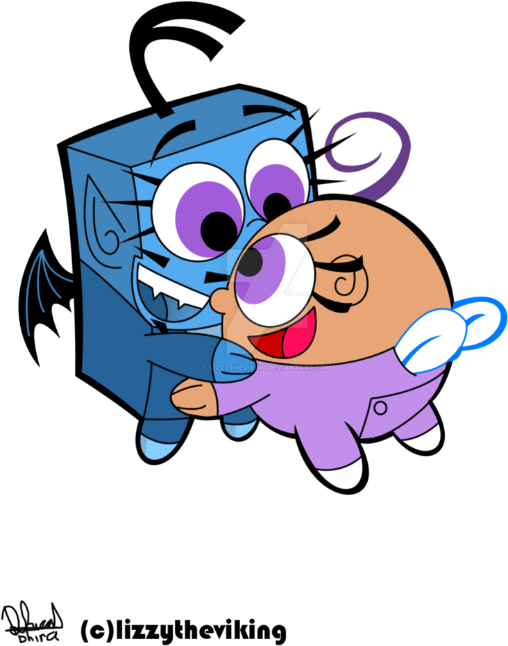 The Adorable Babies Hug By Auveiss - The Fairly Oddparents.