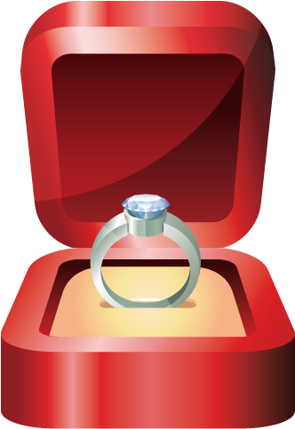 Wedding Ring Royalty-free Clip Art - Engamement Ring Vector (612x792)