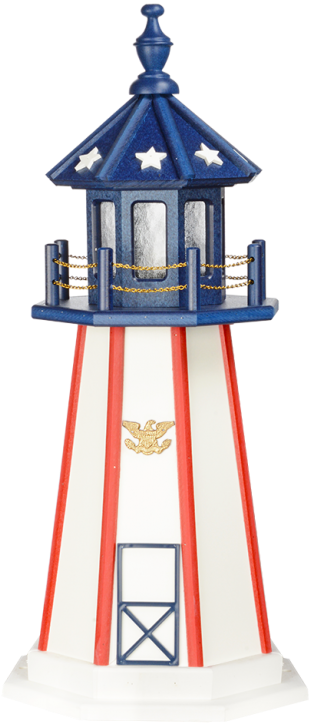 3' Patriotic Yard Lighthouse - Cape Hatteras Lighthouse (373x768)