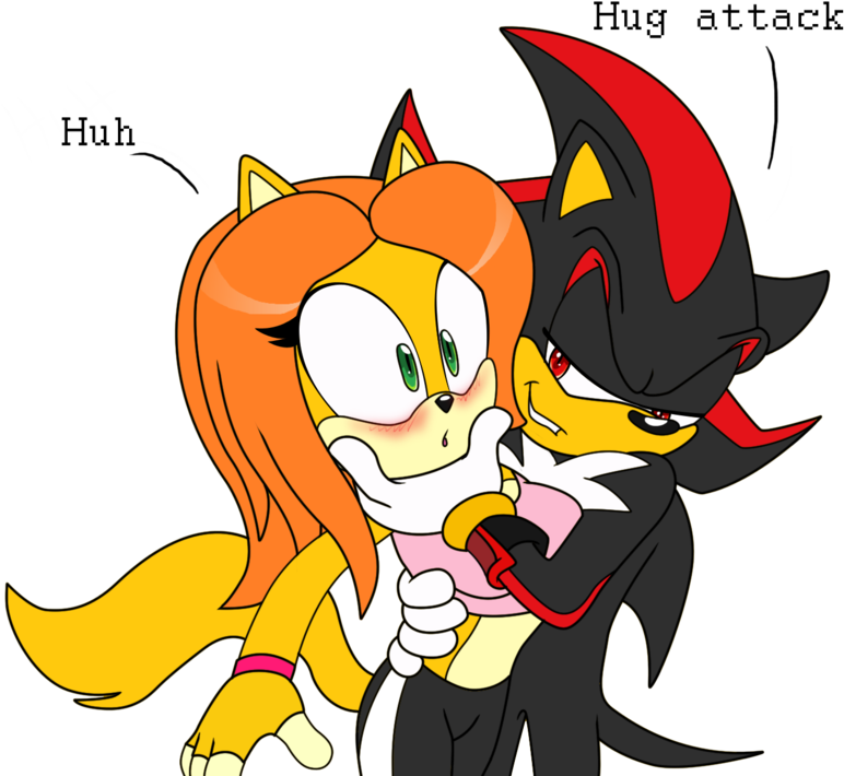 Hug Attack By Darkevilshadow - Cartoon (800x737)