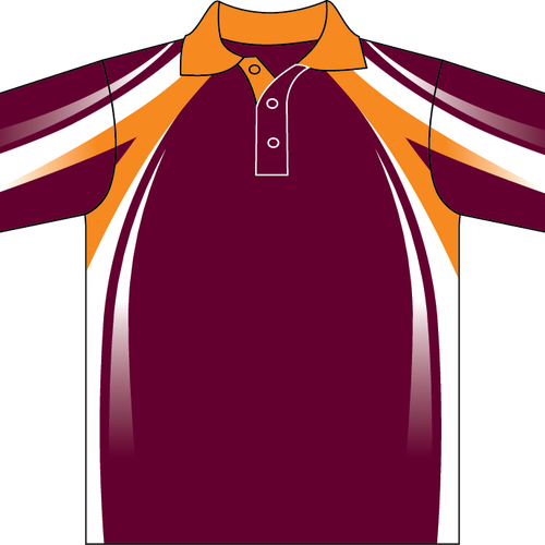 Sublimated Senior School Polo Front View - Polo (500x500)