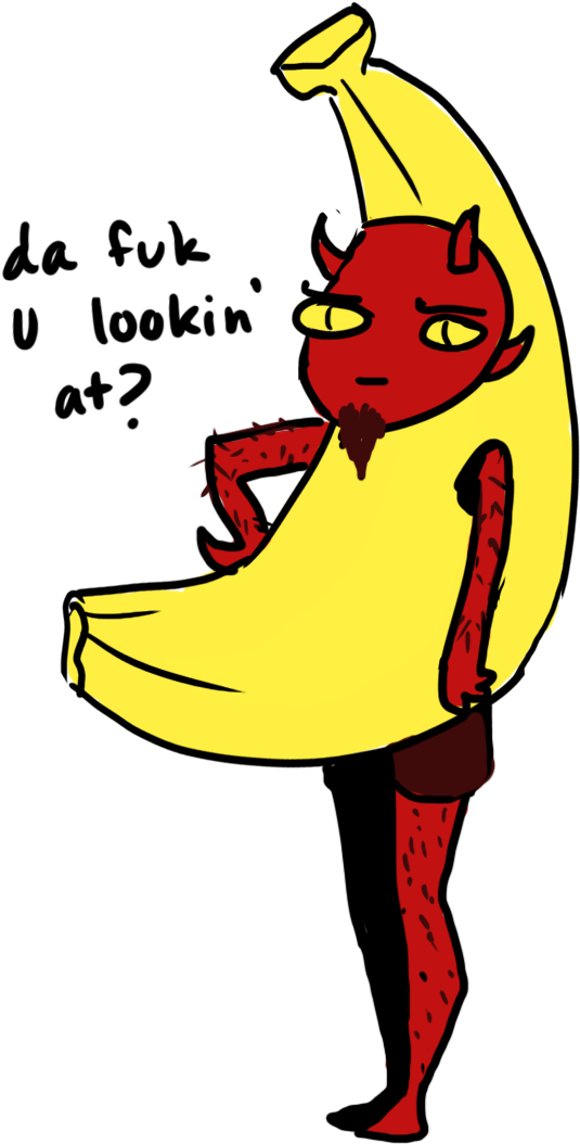 Banana Satan By Bunniebabe - Satan Banana (635x1116)