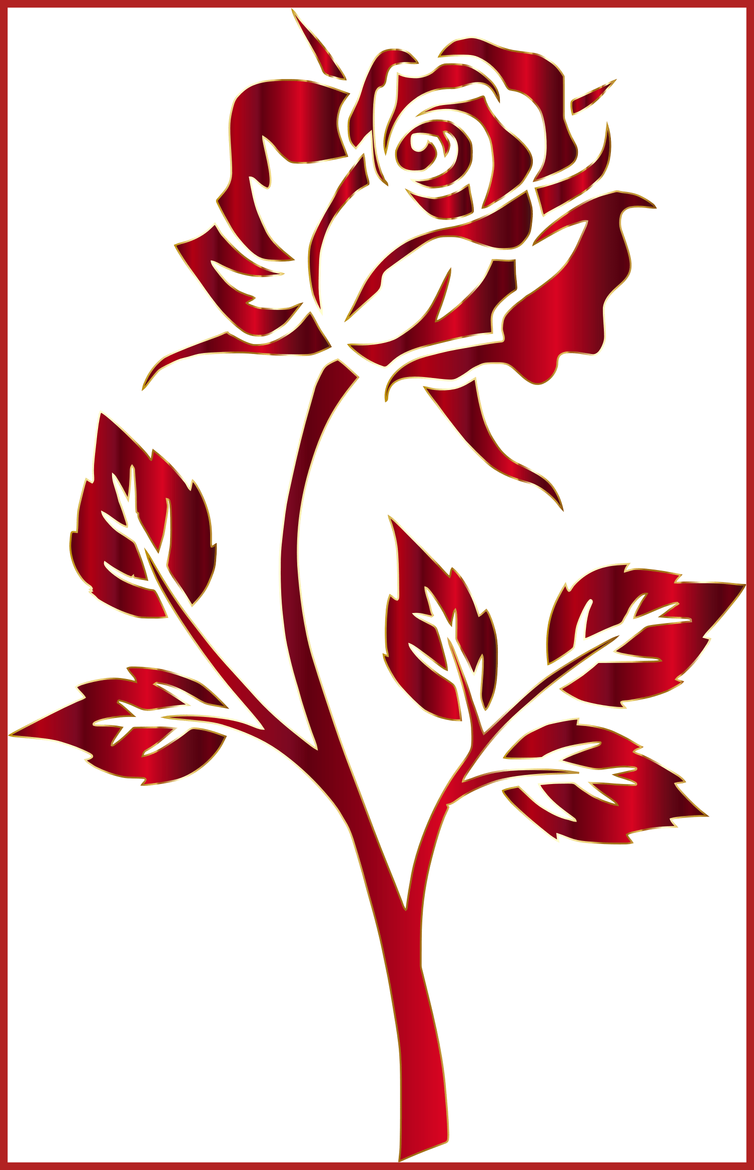 Inspiring Crimson Rose Silhouette No Background By - Rose Clipart No Background (1507x2340)