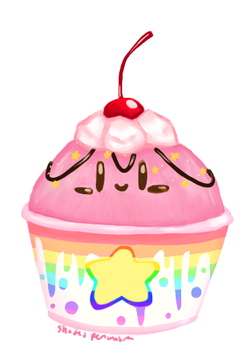 Small Kirby Sundae By Shadedpenumbra - Kirby (434x554)