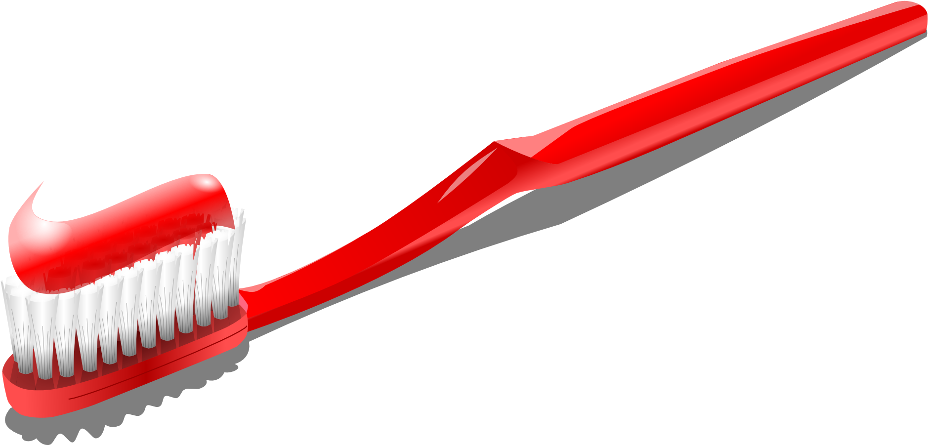 Clip Art Toothpaste With Photos Medium Size - Tooth Brush And Tooth Paste (1969x1392)