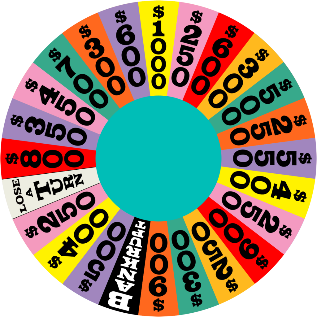 To Watch Tv Clipart Download - Wheel Of Fortune Wheel (1024x1024)