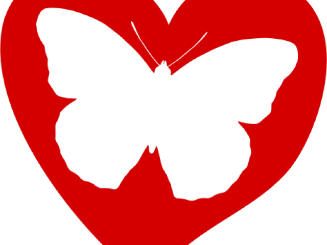 Hearts Clipart Butterfly - Clip Art (640x480)