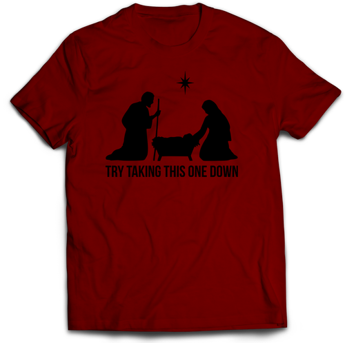 Try Taking This Nativity Down T-shirt - T Shirt Legendary Skyrim (500x498)