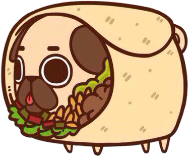 Burrito Taco Pug T Shirt Chicken - Puglie Pug (540x540)