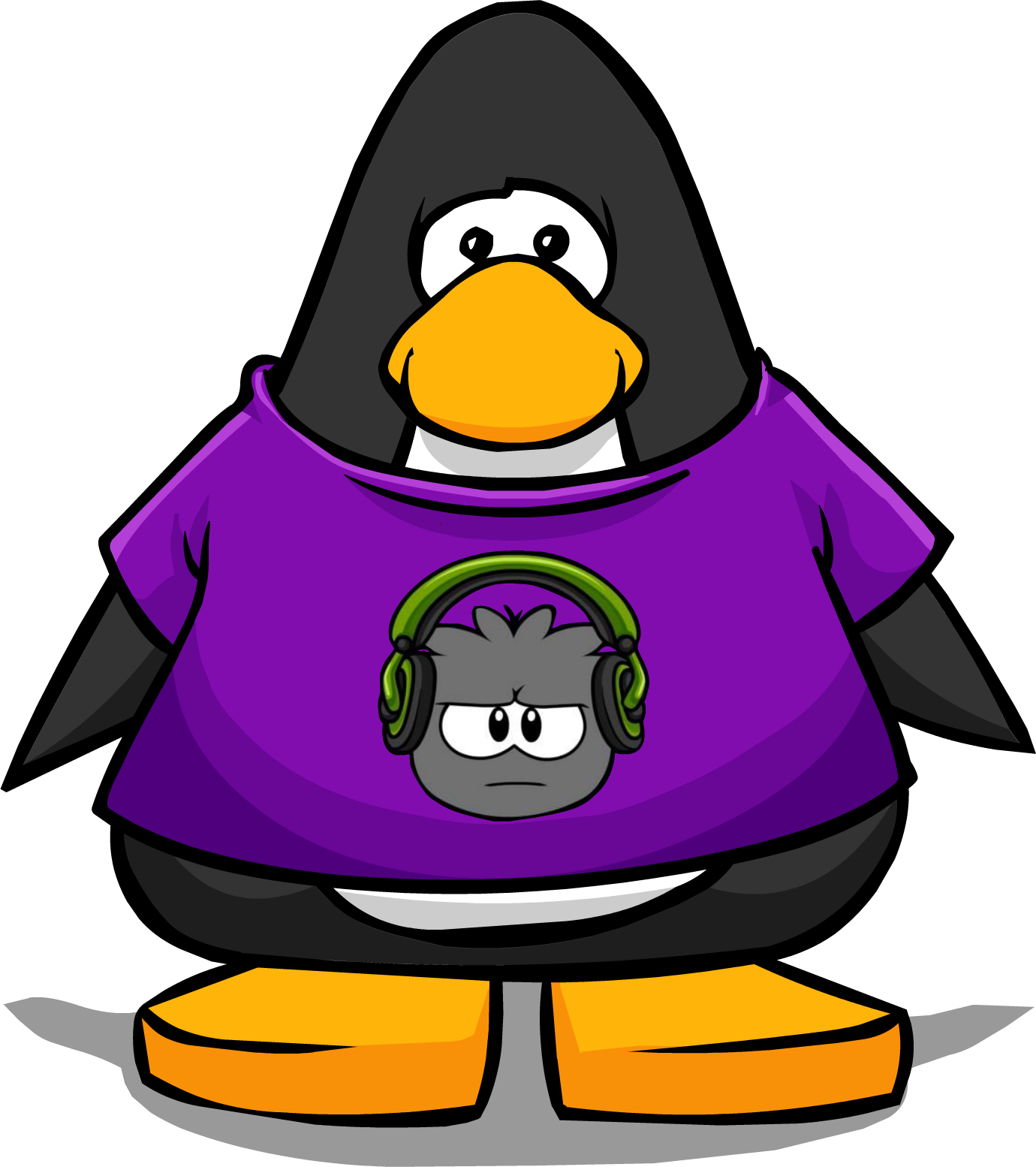 Dubstep Puffle T-shirt From A Player Card - Club Penguin Penguin Band Hoodie (1380x1554)