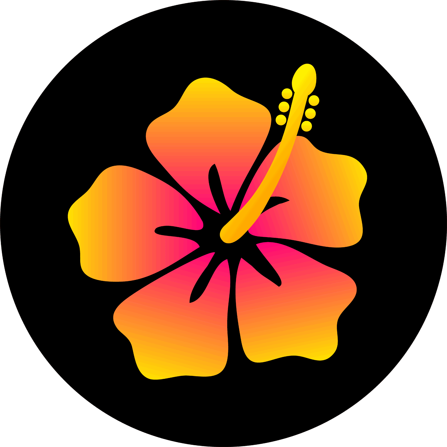 Hibiscus Clipart Colorful - Draw A Hawaiian Flower (1440x1440)