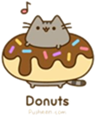 The Pusheen T-shirt Collection - Pusheen Cat In A Donut (420x420)