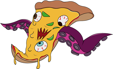Pizza Monster T-shirt - Student (428x292)