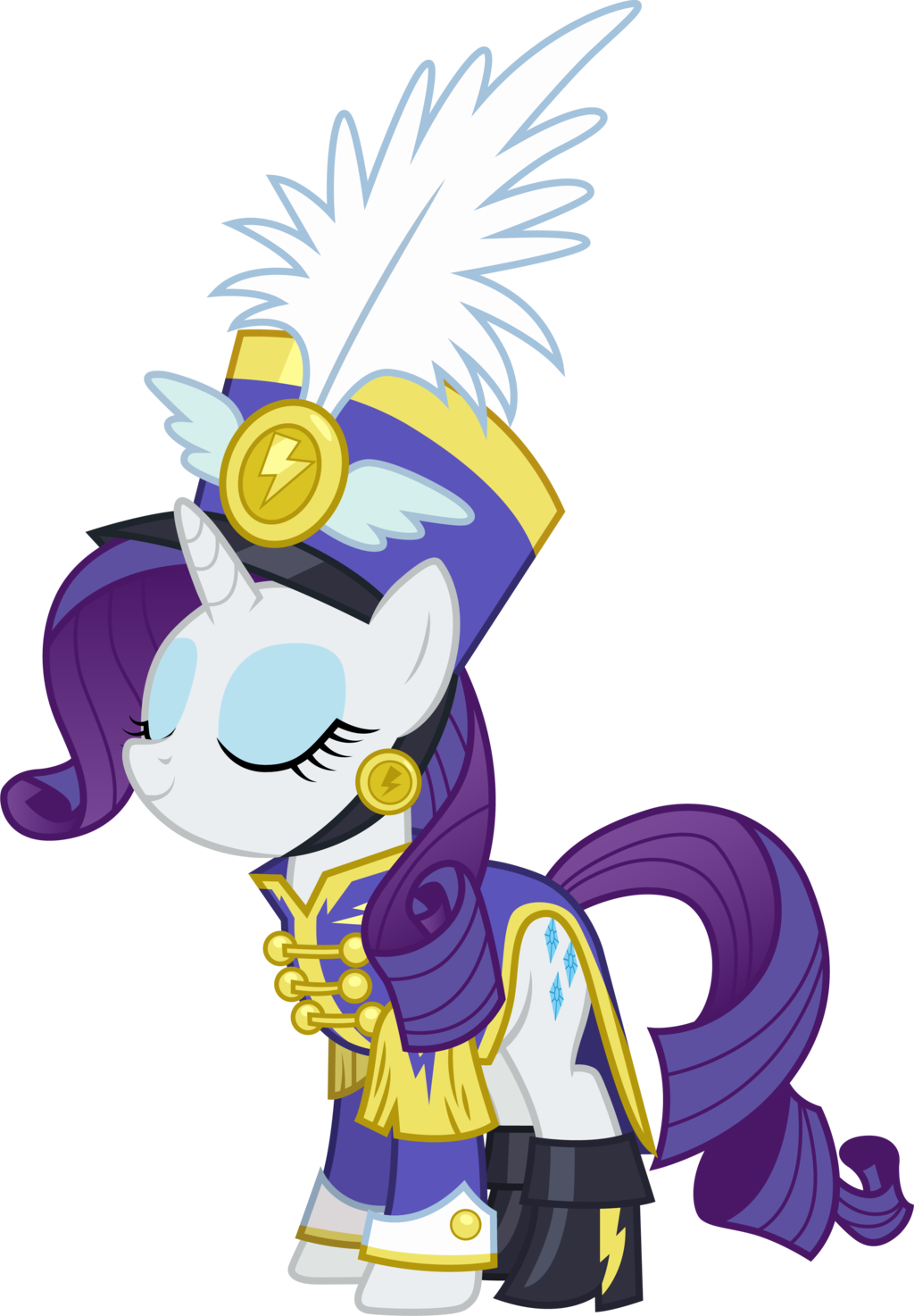 Rarity In Uniform By Cloudyglow Rarity In Uniform By - Mlp Rarity Wonderbolt (1024x1474)