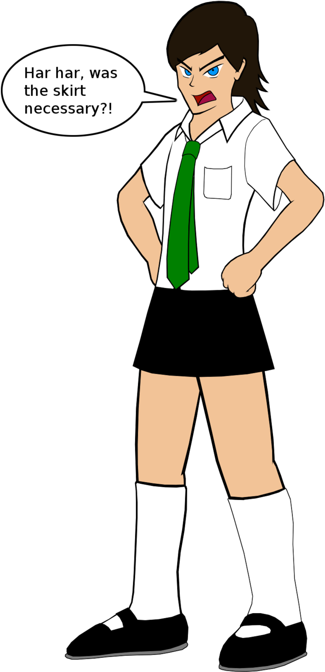 Ted In A Schoolgirl Uniform By Adhedgehog - Cartoon (1024x1482)