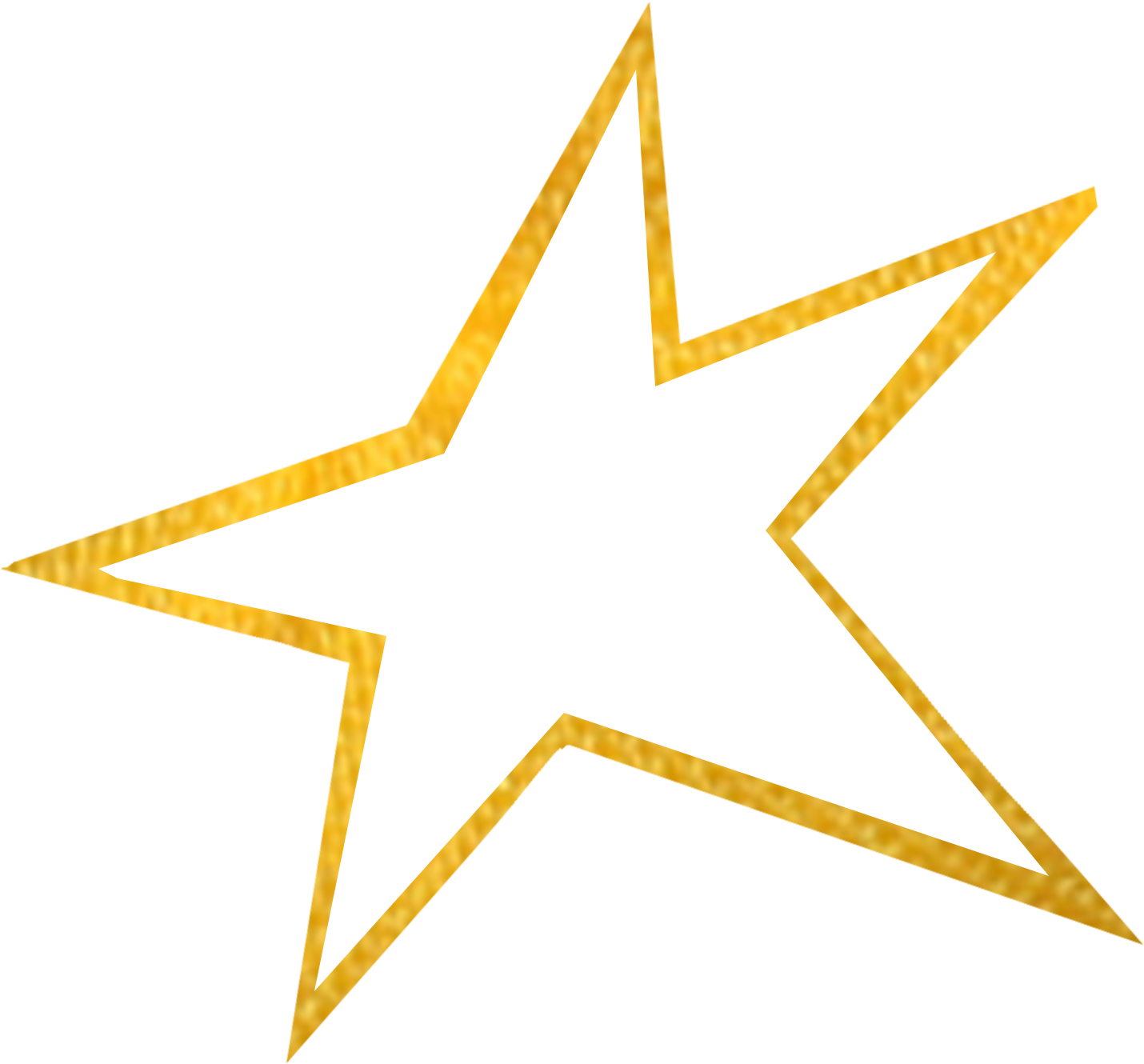 Orange Five-pointed Star - Star (2298x2100)