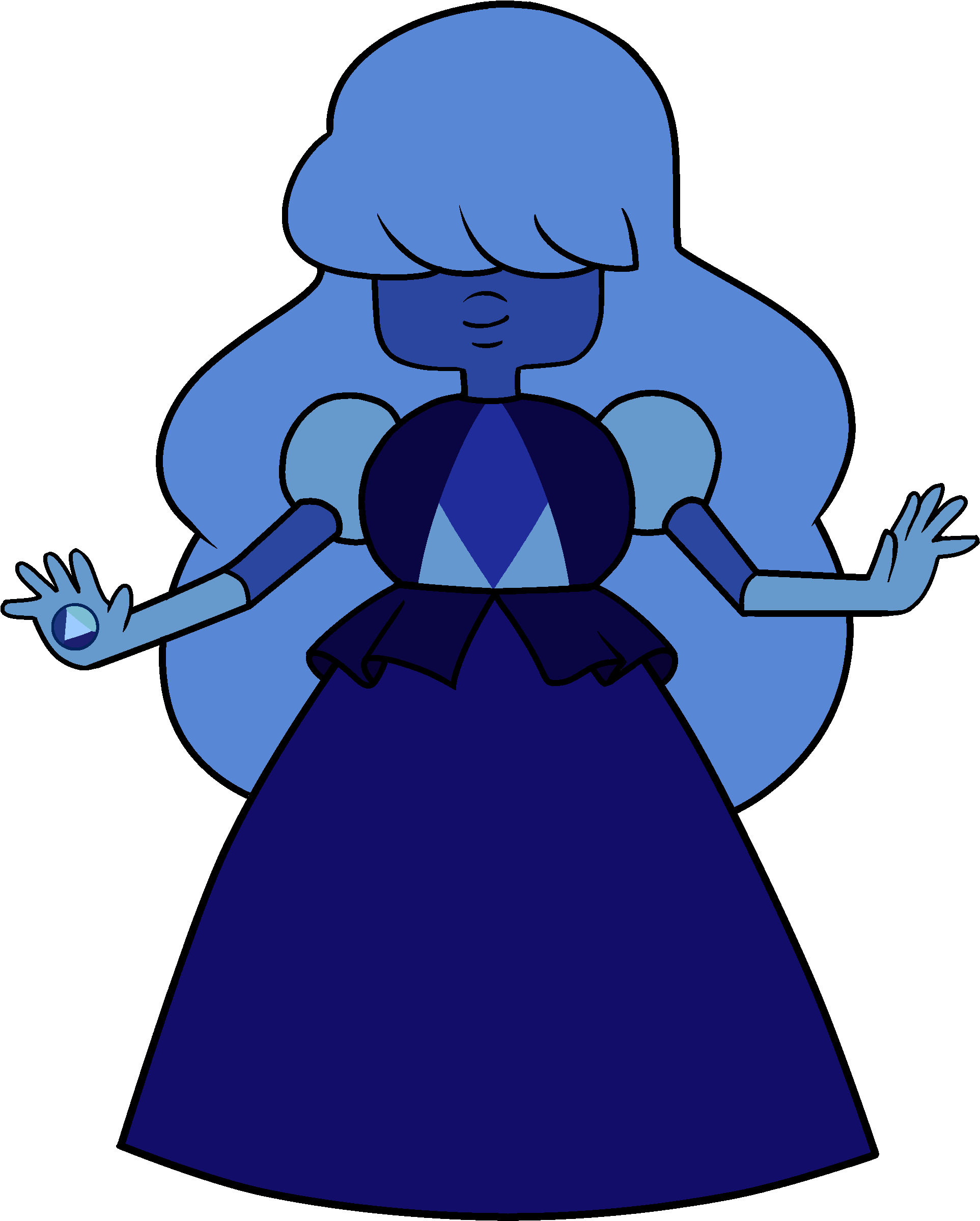 Sapphire - Night - Steven Universe Past Sapphire (2000x2572)