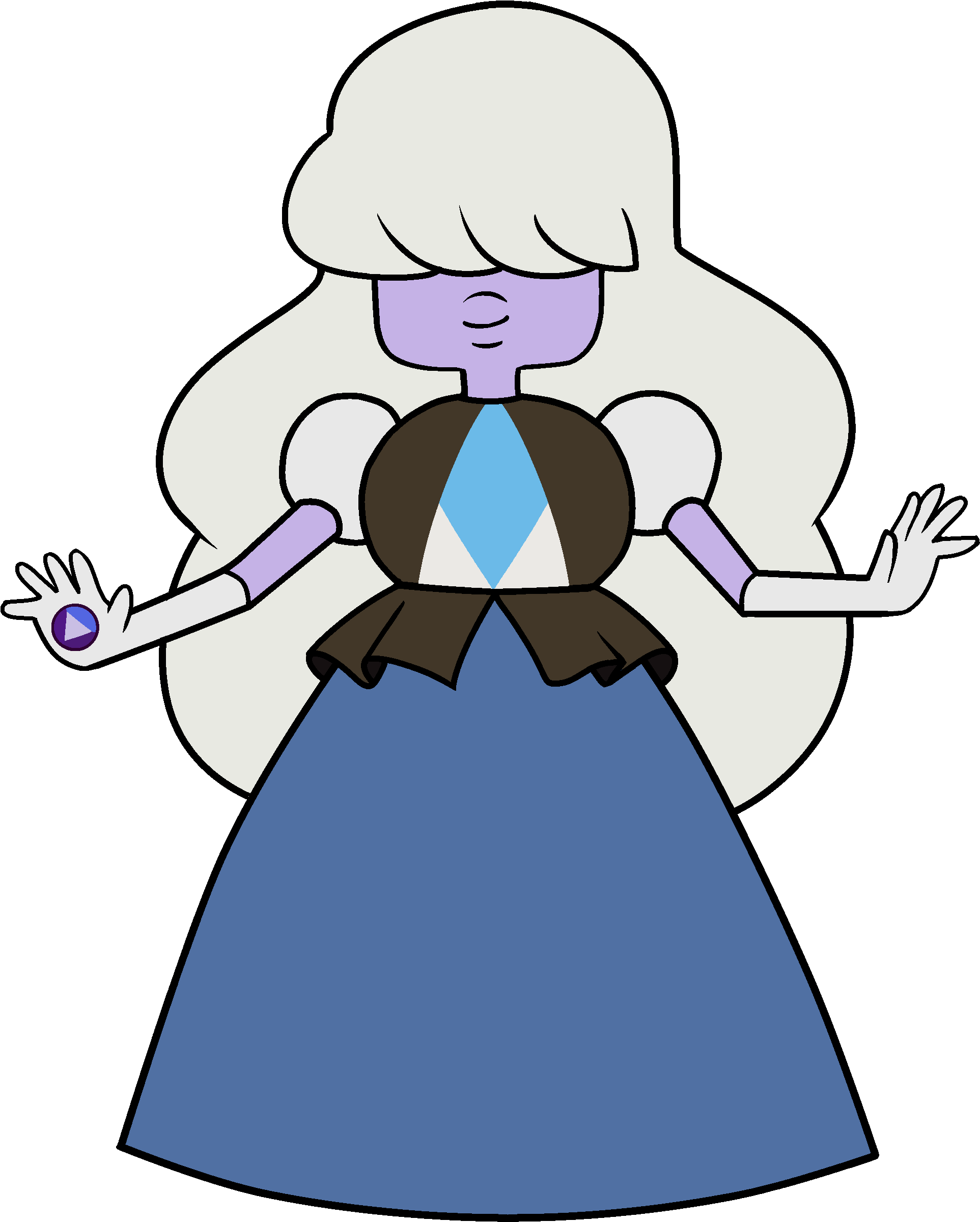 Sapphire - Sunrise - Steven Universe Sapphire Color Scheme (2000x2572)